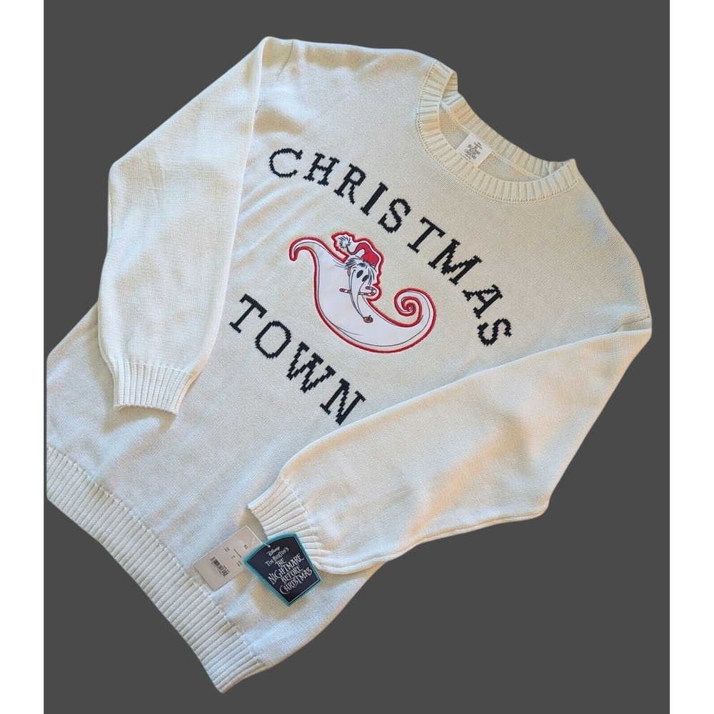 Disney Nightmare Before Christmas Zero Christmas Town Sweater Youth XL NWT